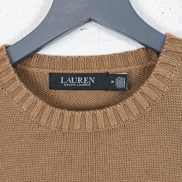 Lauren Ralph Lauren Instarsia-Knit Beagle Cotton Jumper Sweater brown M - Picture 3 of 10